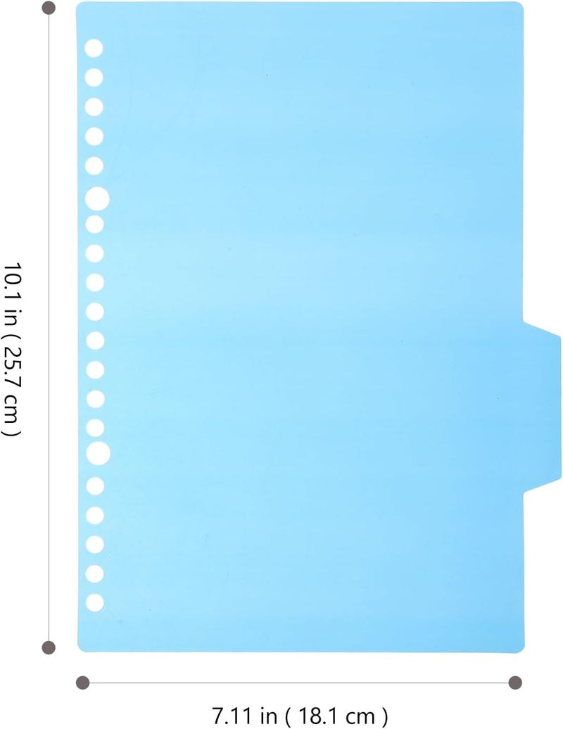 10 Sets Vintage Colorful B5 A5 Notebook Binder Dividers with Index Tabs, Detachable Plastic Page Dividers for Office and School Organizers - Image 2