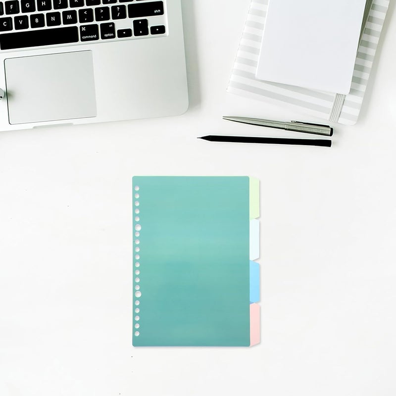10 Sets Vintage Colorful B5 A5 Notebook Binder Dividers with Index Tabs, Detachable Plastic Page Dividers for Office and School Organizers - Image 4
