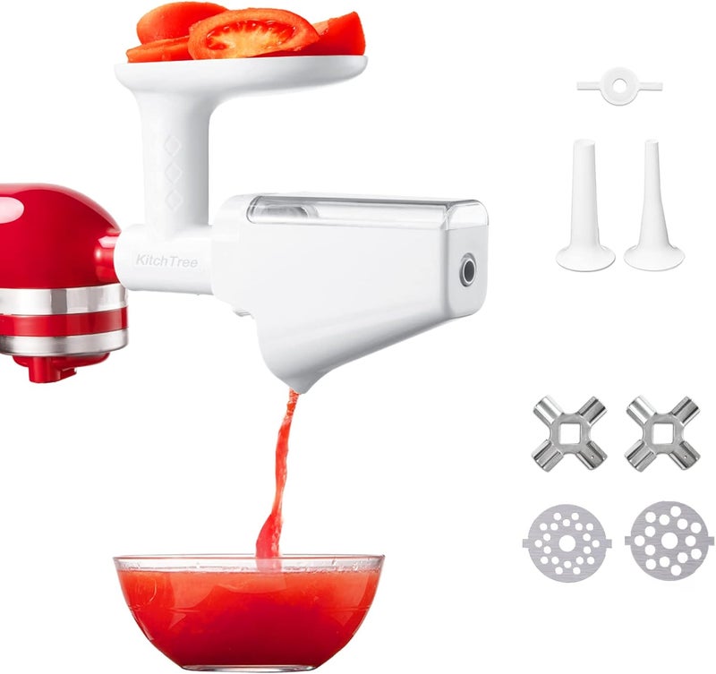 KITCHTREE Fruit & Vegetable Strainer Attachment Set for KitchenAid - Includes Food Grinder Attachment and Sausage Stuffer Tubes, Compatible with KitchenAid Stand Mixers - Image 1