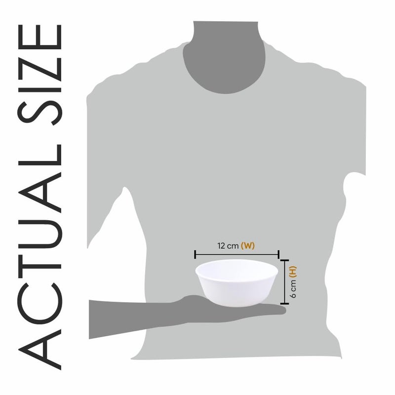 Wonder Plastic Sigma 500 Unbreakable BPA Free Plastic Bowl Set for Cereal, Salad, Rice, Soup, Pasta, Snack Bowl, Microwave Safe, Dishwasher Safe, 4 Pcs, 450 ml, White Color - Image 3