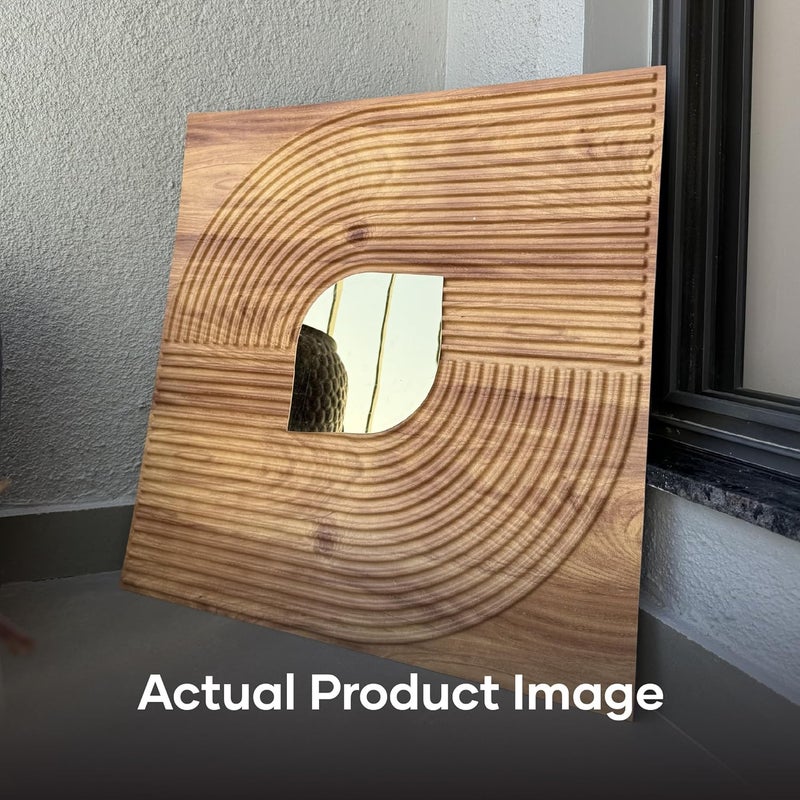 ELEVATE INTERIOR لوحات حائط ثلاثية الأبعاد من أكريليك مرآة PVC | لوحات حائط بتشطيب خشبي لزينة الحائط عبوة من 12 قطعة تغطي مساحة 32.4 قدم مربع. - Image 5