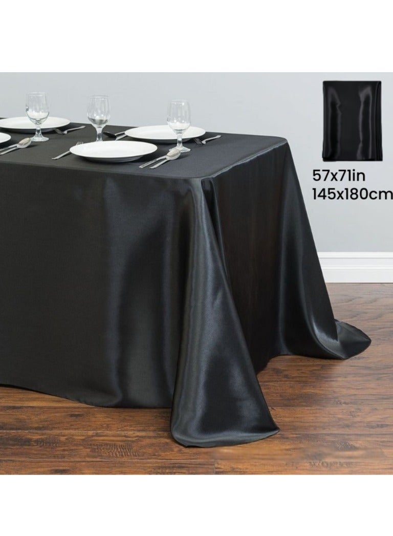 Oil-proof rectangular tablecloth - Tablecloth for catering events, dinner parties, weddings, buffet tables or home, washable tablecloth black (1.45*1.8m) - Image 2