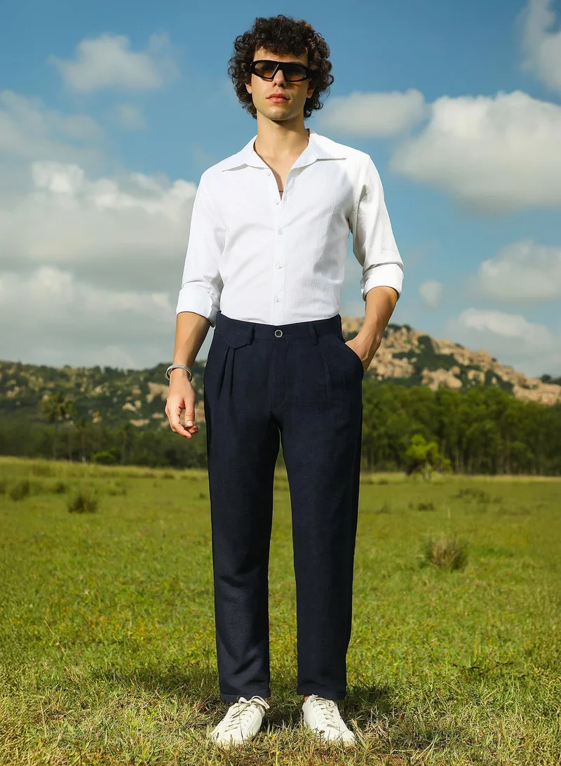 Campus Sutra  Lightweight - Velvique Tailored Trousers for Men | Best Price UAE