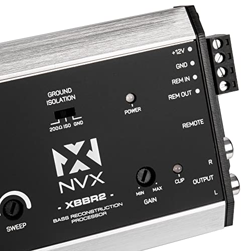 NVX XBBR2 سلسلة X معالج استعادة الجهير ثنائي القناة ومحول خرج خطي مع مطابقة المقاومة وتحكم عن بعد في مستوى الصوت - Image 4