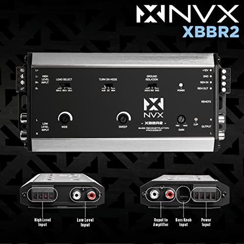 NVX XBBR2 سلسلة X معالج استعادة الجهير ثنائي القناة ومحول خرج خطي مع مطابقة المقاومة وتحكم عن بعد في مستوى الصوت - Image 2