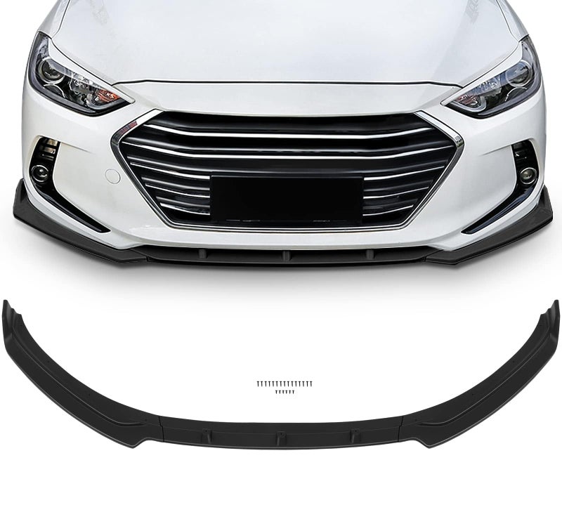 SCITOO Plastic Front Lip Spoiler Fits for 20172018 for Hyundai for Elantra Matte Black Front Bumper Lip