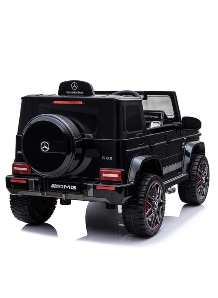 Mercedes Mercedes-Benz AMG G63 Ride-On Car for Kids | Electric Ride-On Vehicle with Remote Control, LED Lights, USB Music Player & Realistic Design | 12V Battery-Powered Kids Car (Black) - Image 2