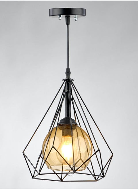 Modern diamond linen Black R1002