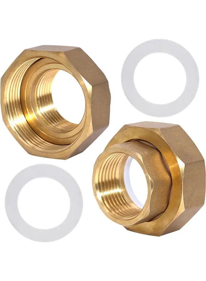 مجموعة موصلات التدفئة من النحاس 2 قطعة DN25 1 بوصة DN40 1 1 2 بوصة مع حلقات العزل - Image 2