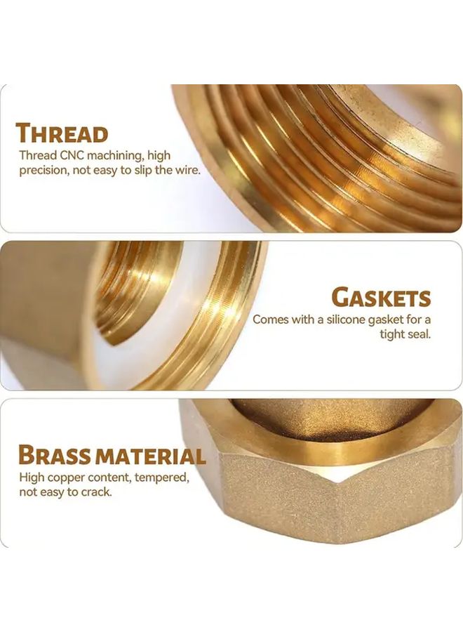 مجموعة موصلات التدفئة من النحاس 2 قطعة DN25 1 بوصة DN40 1 1 2 بوصة مع حلقات العزل - Image 4