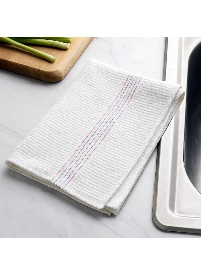 م اكس م مناشف تنظيف أطباق المطبخ الفاخرة 4 عبوات، كبيرة 50x70 سم، 450 جرام لكل متر مربع، منشفة شاي، مناشف متعددة الأغراض قابلة لإعادة الاستخدام (4 عبوات، كبيرة) - Image 2