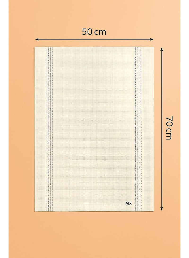 م اكس م مناشف تنظيف أطباق المطبخ الفاخرة 4 عبوات، كبيرة 50x70 سم، 450 جرام لكل متر مربع، منشفة شاي، مناشف متعددة الأغراض قابلة لإعادة الاستخدام (4 عبوات، كبيرة) - Image 3