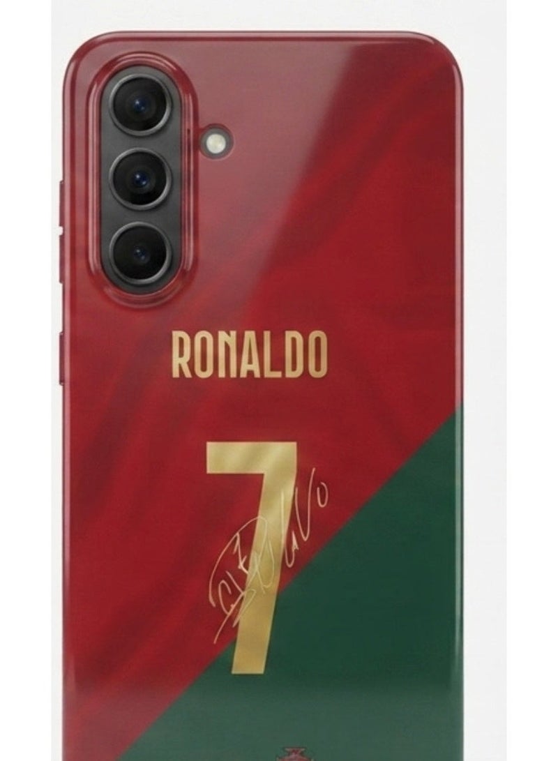 Samsung Galaxy A36 Ultra Case, Football Design Ronaldo 7, Slim Hybrid PC/TPU, Shock-Absorbing