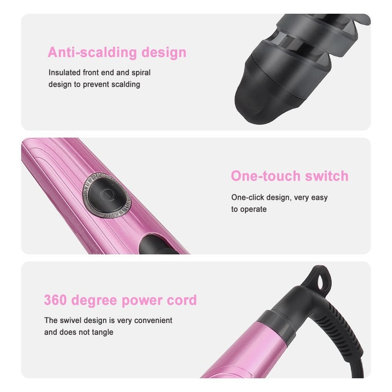 WAIKIL Cross-Border Automatic Rotating Hair Curler, Wave and Egg Roll Styler, Dual-Use Straightening and Curling Iron - Image 4