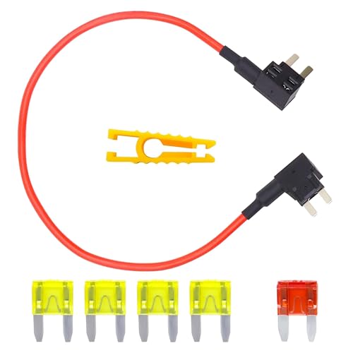 OXCANO CBWPR091AA TIPM Bypass Cable, Fuse Adapter Fuse Holder Repair Pump Relay Compatible with Dodge Ram 1500 2500 3500, Jeep Chrysler VW 2007 2008 2009 2010 2011 2012-2016, 14 AWG Wire/20 10 AMPs - Image 1