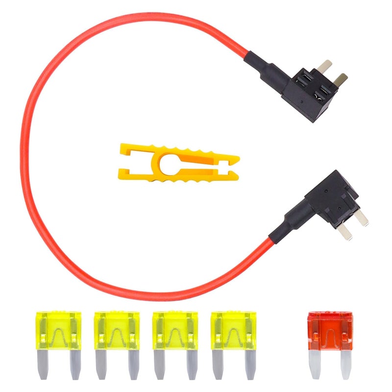 OXCANO CBWPR091AA TIPM Bypass Cable, Fuse Adapter Fuse Holder Repair Pump Relay Compatible with Dodge Ram 1500 2500 3500, Jeep Chrysler VW 2007 2008 2009 2010 2011 2012-2016, 14 AWG Wire/20 10 AMPs - Image 5