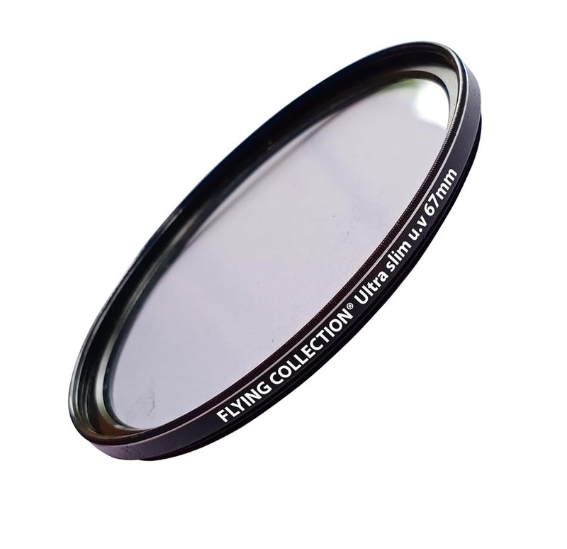 FLYING COLLECTION Camera Lens UV Rays Protection Filter 67 MM -Ultra Slim UV Filter Ring Aluminum Frame,HD/Waterproof Resistant, DSLR Camera Lens, Dust Scratches (67 MM) - Image 2