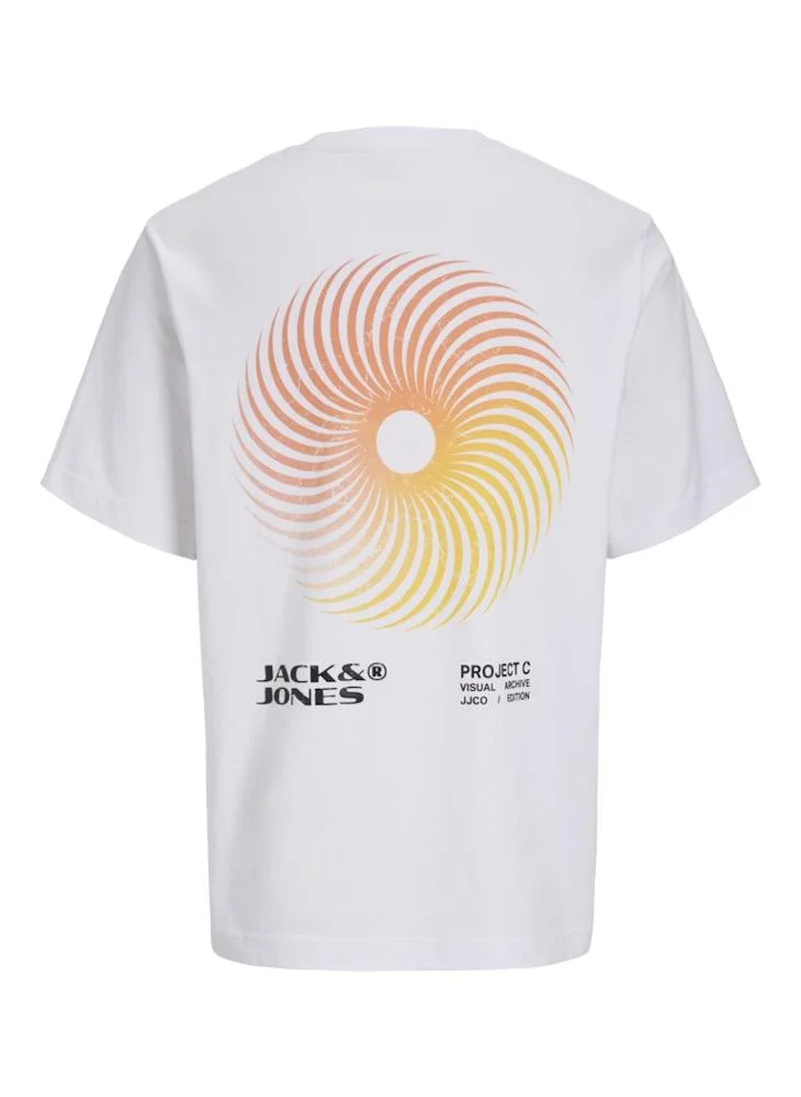 JACK & JONES Jcocalma Back Print Crew Neck T-Shirt
