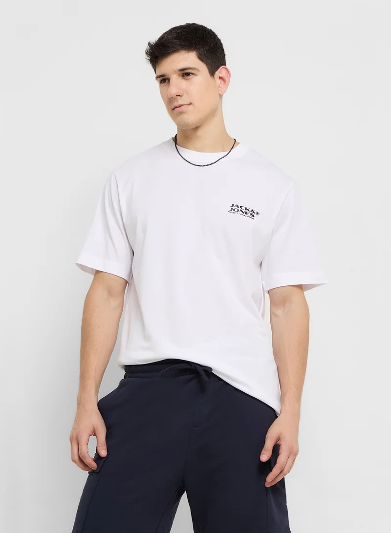 JACK & JONES Jcocalma Back Print Crew Neck T-Shirt