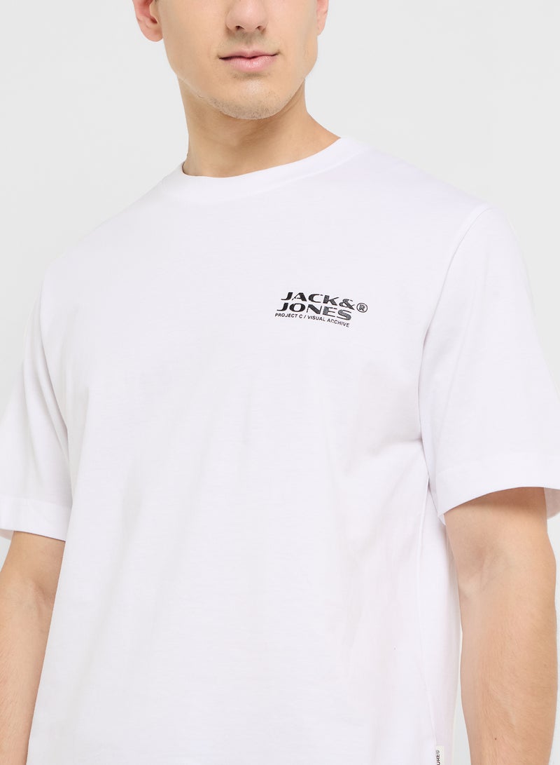 JACK & JONES Jcocalma Back Print Crew Neck T-Shirt  - Image 3