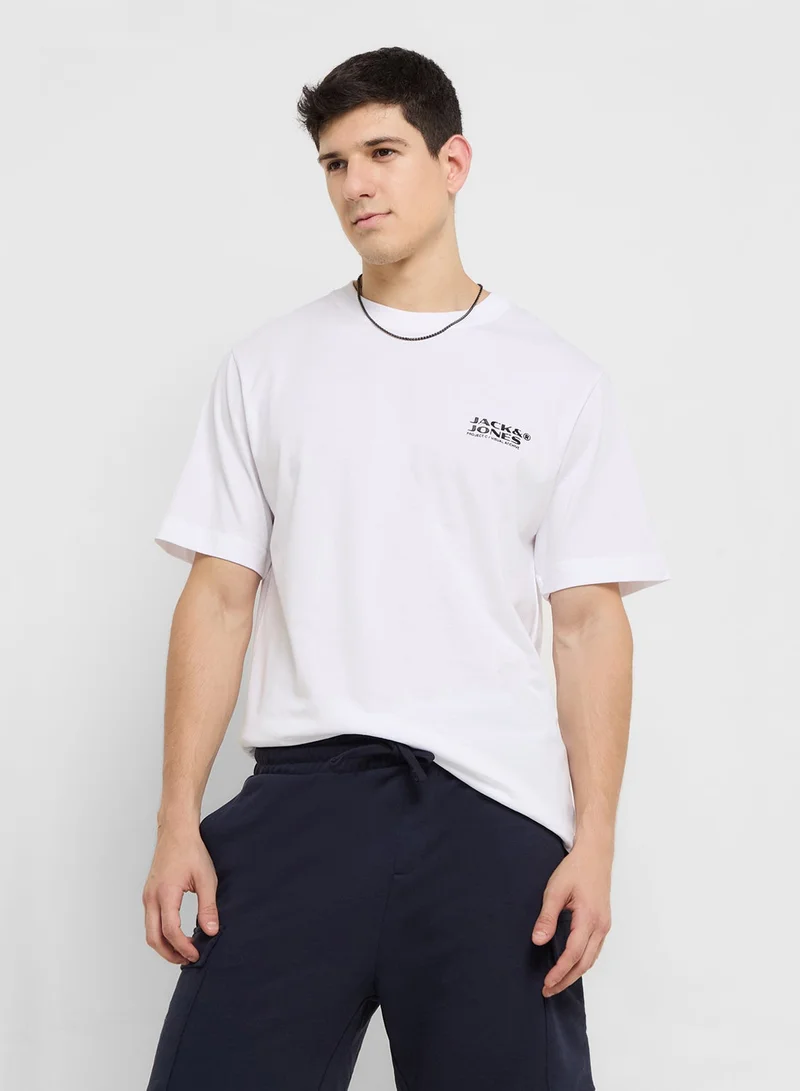 JACK & JONES Logo Crew Neck Regular Fit T-Shirt