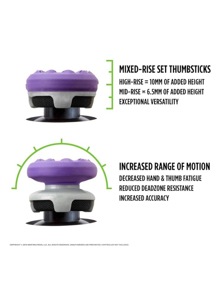 KontrolFreek FPS Freek Galaxy Purple for PlayStation 4 (PS4) and PlayStation 5 (PS5) |Performance Thumbstick |1 High Rise, 1 Middle Rise |Purple - Image 4