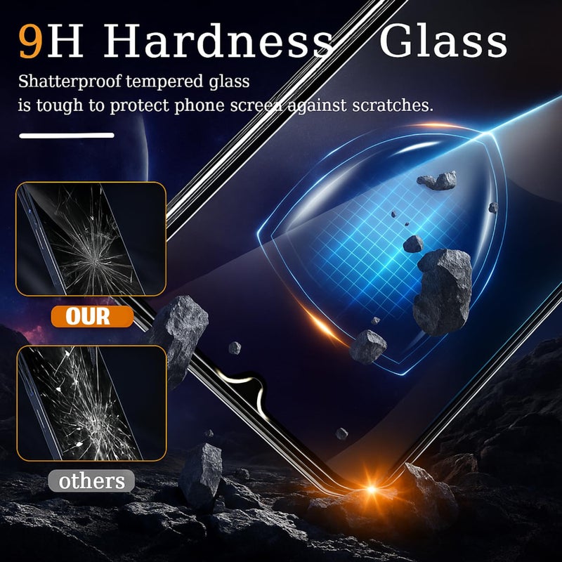 SPCORE Tempered Glass Screen Protector Compatible For Oppo Reno 8 5G with Edge to Edge Coverage and Easy Installation Kit, Black - Image 4