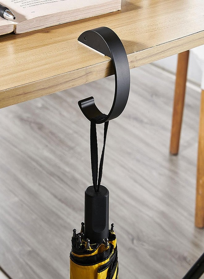 BYERUITE 2PCS Under Desk Headphone Holders, Purse Backpack Hook, Heavy Duty Under Desk Handbag Hanger （Black） - Image 3