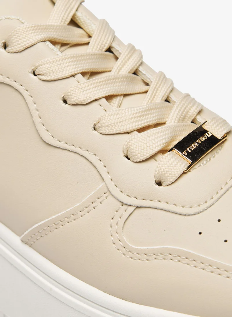 Flora Bella By Shoexpress Womens Textured Lace Up Low Ankle Chunky Casual Sneakers By Shoexpress