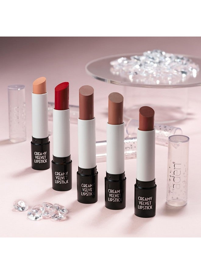 Aden Velvet Lipstick Highly Pigmented Durable & Hydrating Creamy & Smooth (06 Rose Quartz) - Image 4