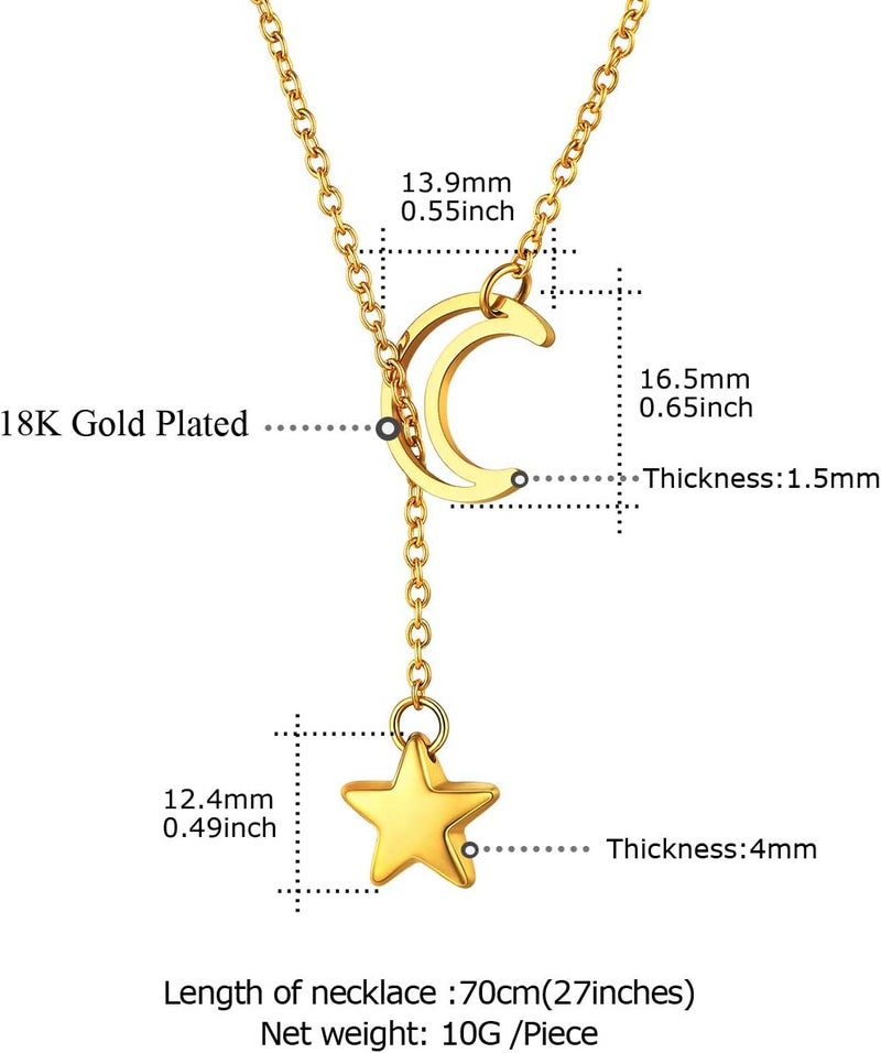 FOCALOOK Lariat Y-Necklaces | Long Necklaces for Women | Long Black Necklaces | Gold Necklaces for Women | Drop Heart Necklaces for Women | Front Adjustable Long Chain Necklace - Image 5