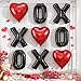 Togvu XOXO Balloons 18 Inch Red Heart Foil Balloons 16Inch Black Valentine Letters Mylar Foil Balloon for Valentines Day Galentines Bachelorette Wedding Bridal Shower Party Decoration Photo Props Supplies - Image 2