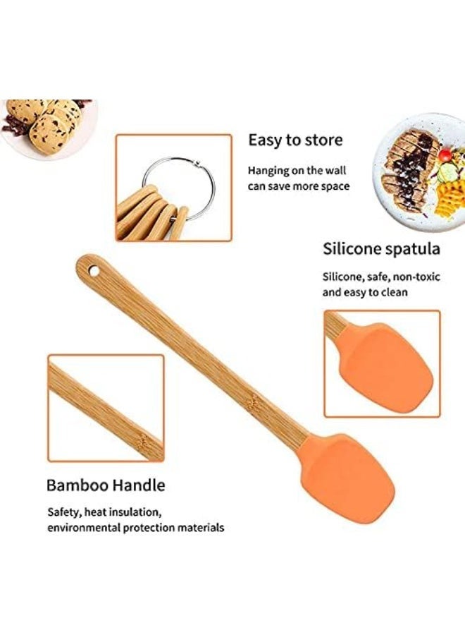 مجموعة سباتولا سيليكون متعددة الاستخدام بمقبض خشبي، 5 قطع - Image 2