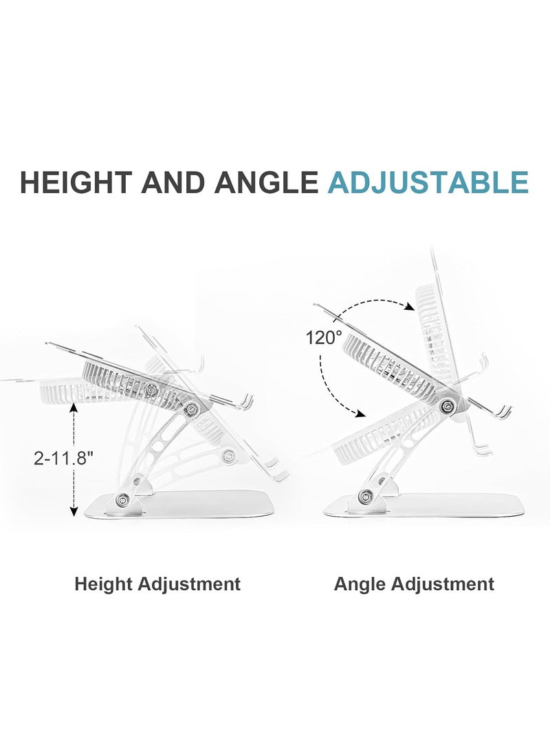 Generic - Laptop Cooling Stand with 3 Speed Fan, Adjustable Height Laptop Stand for Desk, Ergonomic Foldable Laptop Cooling Pad for 10-15.6'' Notebook - Image 1
