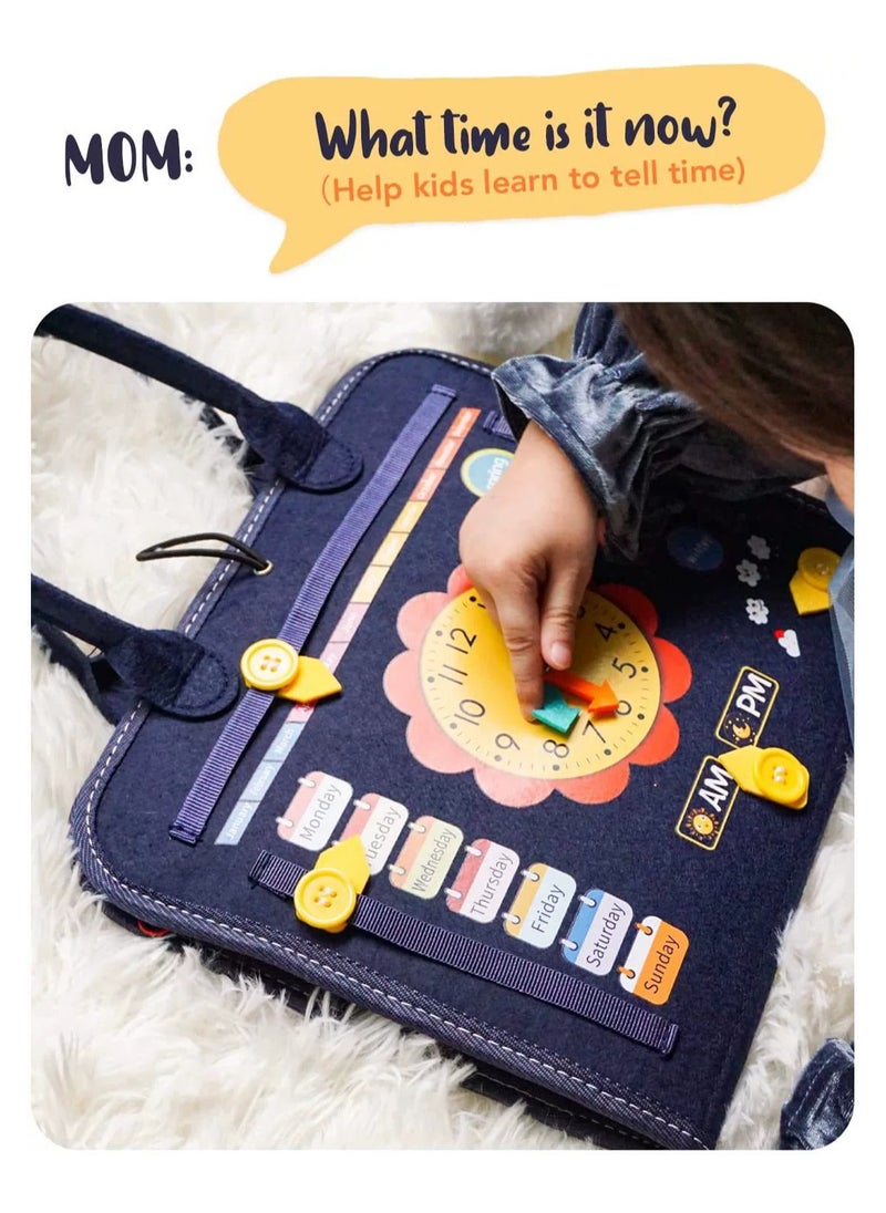 Montessori Toddler Busy Board Early Educational Sensory Toy for Preschoolers Enhances Fine Motor Skills Basic Dressing Practice and Technical Abilities 2 Pages - pzsku/Z9C40A31542022344AC36Z/45/_/1738727023/c56080b0-e1c5-4fca-b864-4af94f61db6d