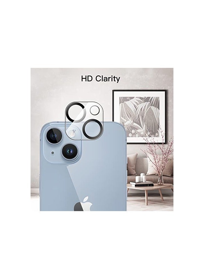 JETech Full Coverage Screen Protector for iPhone 14 6.1-Inch with Camera Lens Protector, Tempered Glass Film, HD Clear, 2-Pack Each - Image 3