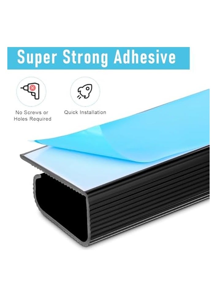 erorex Cable Management Raceway, Self Under Desk Cord Organizer, 31.5" Open Slot Wire Covers for Cords, for Desk, TV, Computer, Net, Power Cords(2PCS) - Image 3