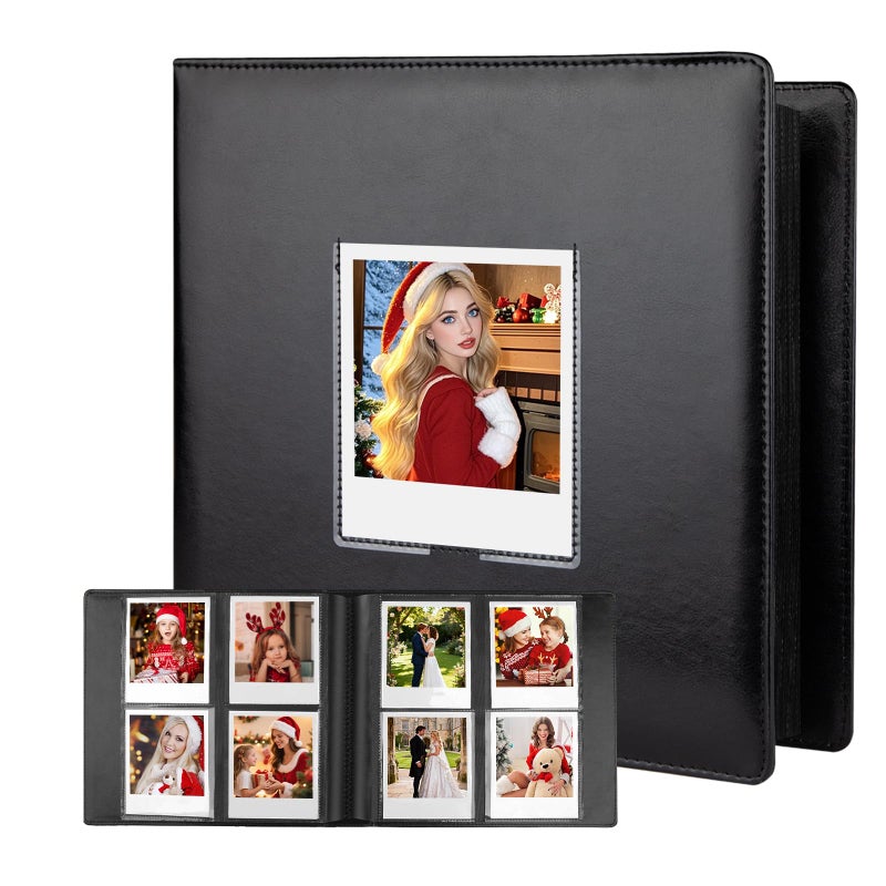 Veicevol 256 Pockets Photo Album for Polaroid 600 Itype Pictures, Large Photo Album for Polaroid i-Type, 600, SX-70 Instant Photos, Picture Book Capacity 256 Photos for Fujifilm Wide Instant Camera (Black) - Image 1