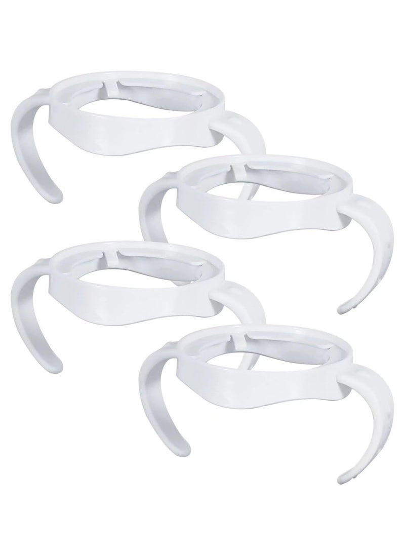 Oasisgalore 4 Pack Compatible Baby Bottle Handles for Philips Avent Natural Baby Bottles,Baby Bottle Holder - White  - Image 1