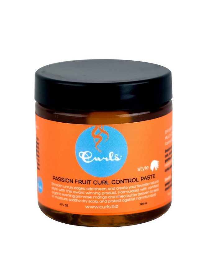 Curls Curls Passion Fruit Control Paste - For Edges and Frizzy Hair - For All Types - 4 Fl Oz  - Image 1