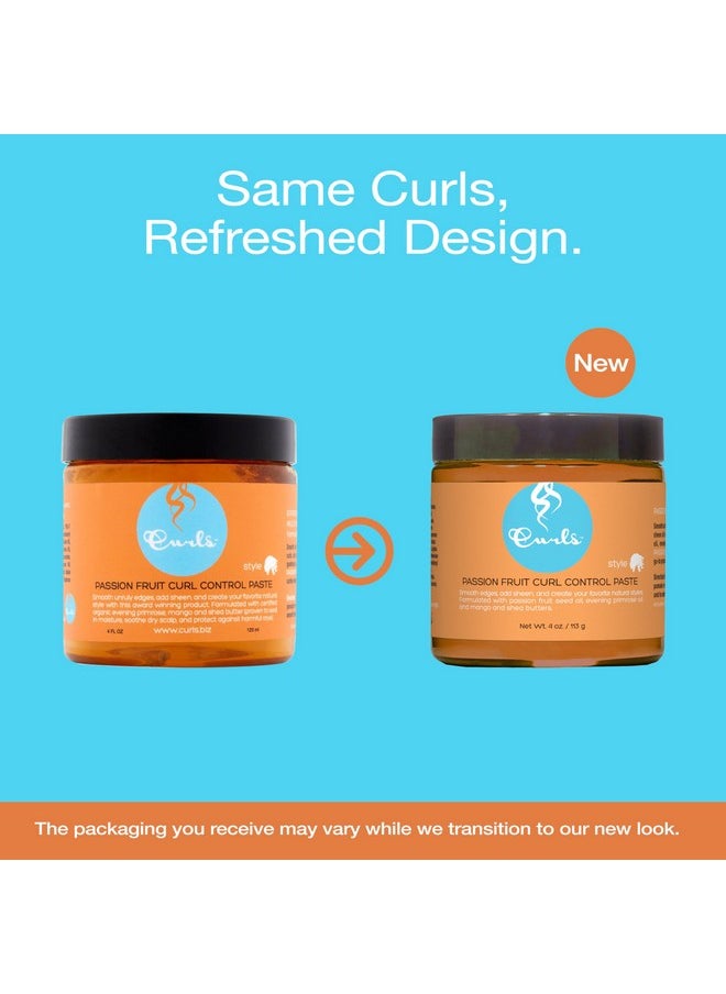 Curls Curls Passion Fruit Control Paste - For Edges and Frizzy Hair - For All Types - 4 Fl Oz  - Image 2