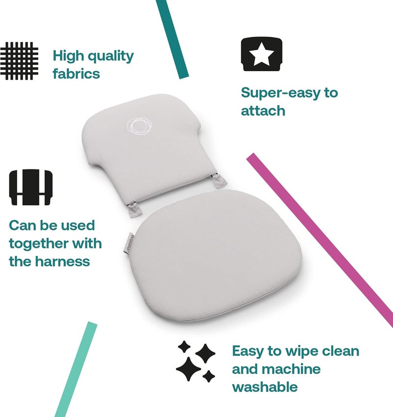 Bugaboo Giraffe Baby Cushion Set for Bugaboo Giraffe High Chair Set, Backrest and Seat Cushion Combination, Water and Stain Resistant, Easy to Clean, White - Image 4