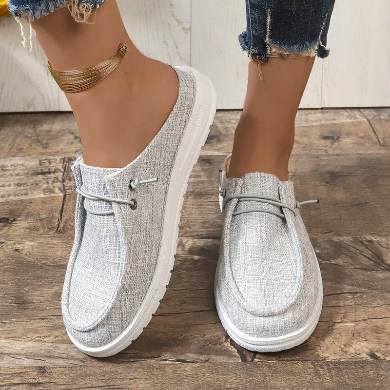 Plus Size Casual Closed Toe Half Slippers Flat Heel Slip-On Half Slippers Delivery - Image 1