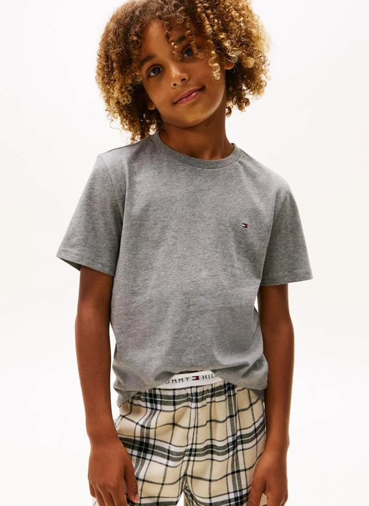 تومي هيلفيغر Kids Essential Crew Neck T-Shirt