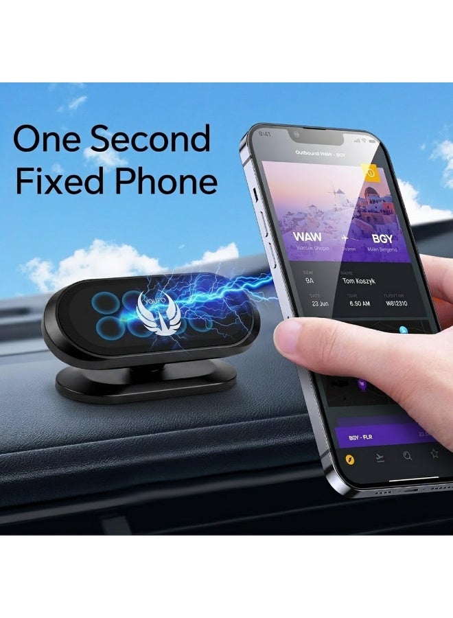 YOUFO Magnetic Adsorption Car Phone Holder Y4796 Dashboard Mount 360 Degree Rotation Universal Mobile Holder Strong Magnetic Grip Anti Slip Base Compact Design ERPCY4796 - Image 5