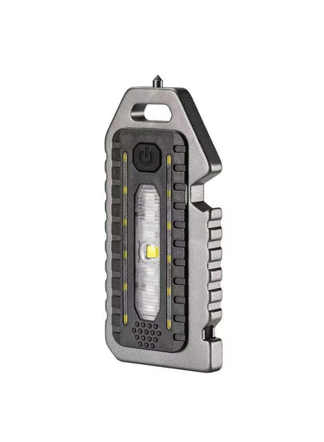 Generic Explosions Ultra-small Mini LED Luminous Small Flashlight Keychain Lamp Strong Light Ultra-light Portable Flashlight-Colour:Hanger Necklace [silver Gray Single Row]  - Image 4