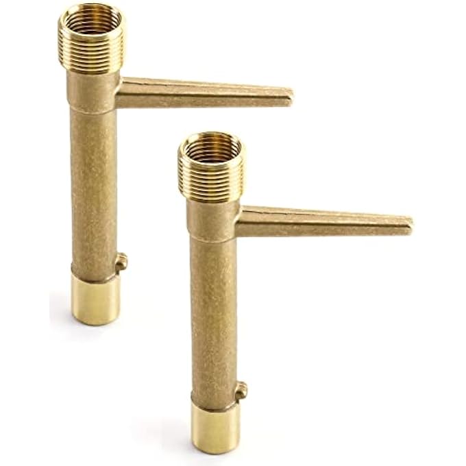 2 PACK 3/4" BRASS QUICK COUPLER KEY, USE KEY WITH QUICK COUPLER VALVES - Image 1