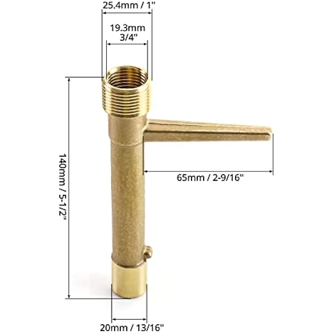 2 PACK 3/4" BRASS QUICK COUPLER KEY, USE KEY WITH QUICK COUPLER VALVES - Image 3