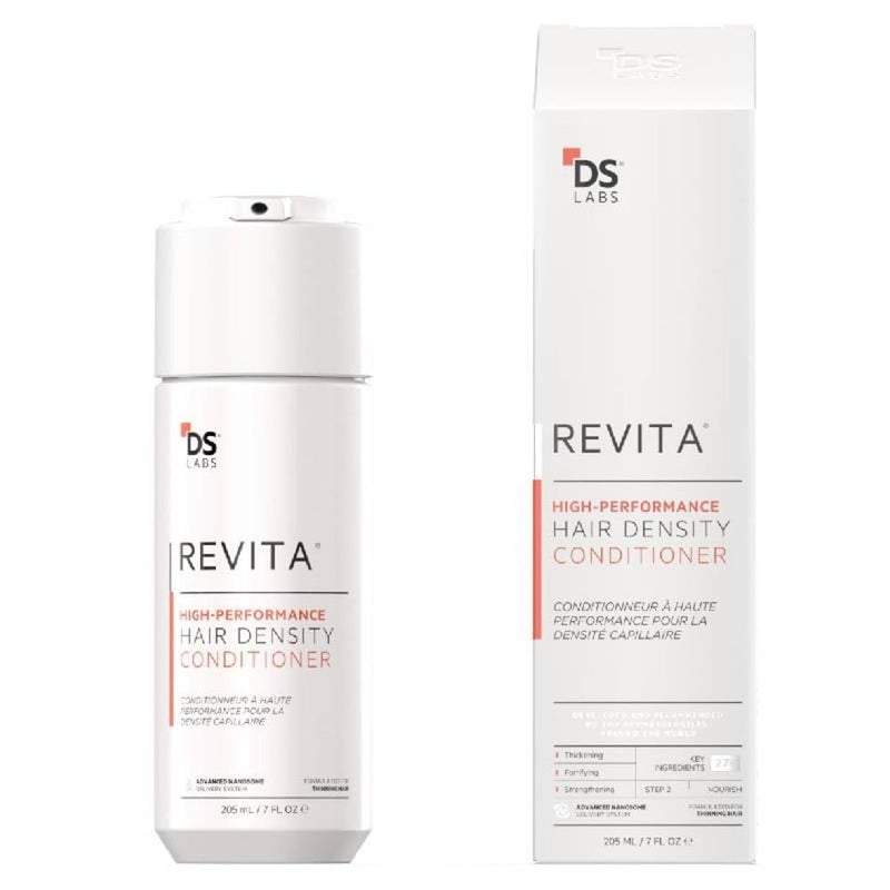 بلسم DS Labs Revita 205 مل خفيف الوزن لترطيب فروة الرأس للحصول على شعر أكثر كثافة ونعومة مظهر سميك خالي من الكبريت والسيليكون آمن للألوان للرجال والنساء