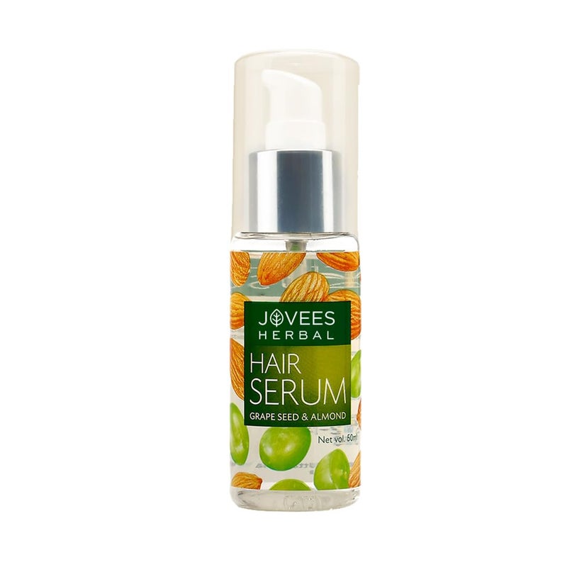 Jovees Herbal Hair Serum With Grape Seeds  Almond Oil For Frizzy Hair 60ml - Image 1